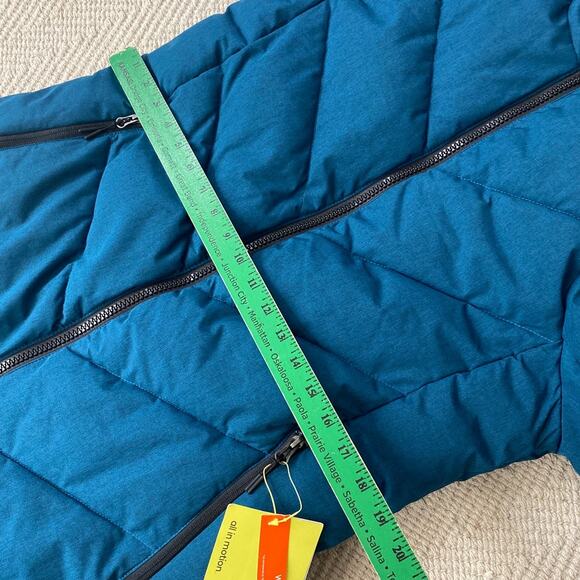 All in Motion Teal Women Size Small Mid Length Puffer Jacket Coat Hooded NWT - Picture 10 of 10